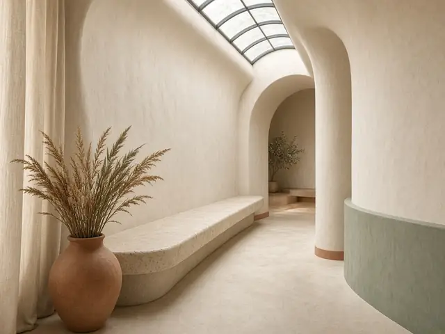 Pasillo con luz cenital